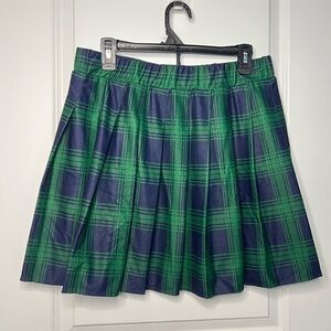 Green and Blue Plaid Women's Skirt Sz XL